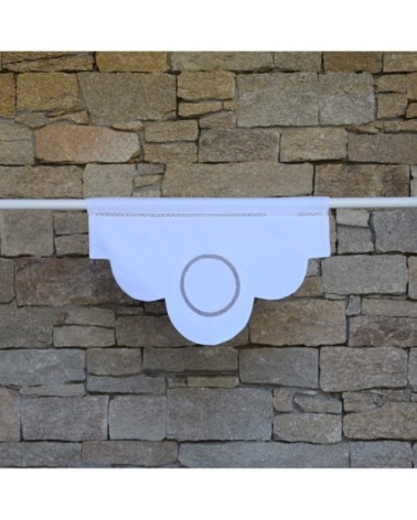 Cantonnière avec monogramme 60X27 CM