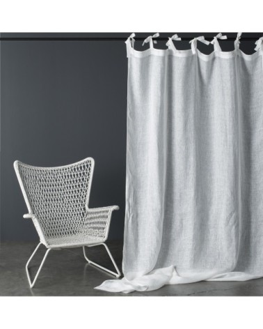 Rideau gaze de lin fine blanc 140X270 CM