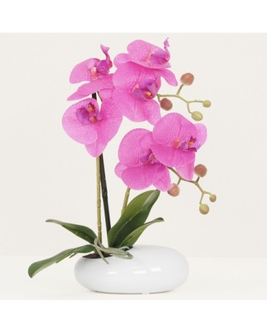 Orchidées artificielles fuchsia 35cm