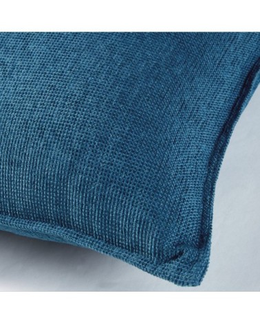 Coussin en velours bleu paon 60x60, OEKO-TEX®