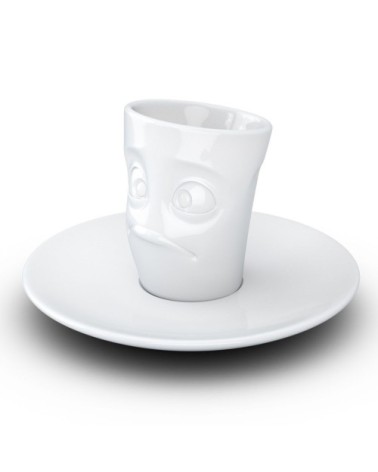 Tasse expresso en porcelaine perplexe 80ml