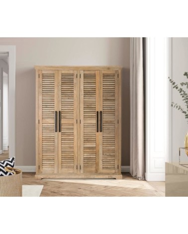 Armoire bois manguier naturelle 190 cm