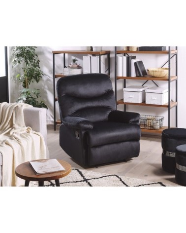 Fauteuil de relaxation en velours noir