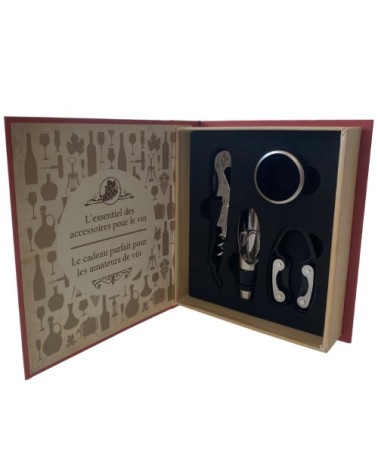 Petit coffret sommelier en forme de livre