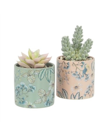 Succulentes artificielles 10cm lot de 2