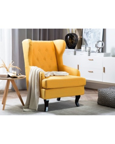 Fauteuil bergère jaune