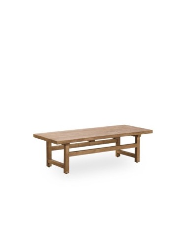 Table basse rectangulaire en teck 140x55cm