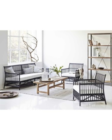 Table basse rectangulaire en teck 140x55cm