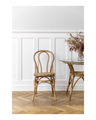 Chaise repas en rotin