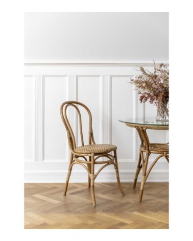 Chaise repas en rotin