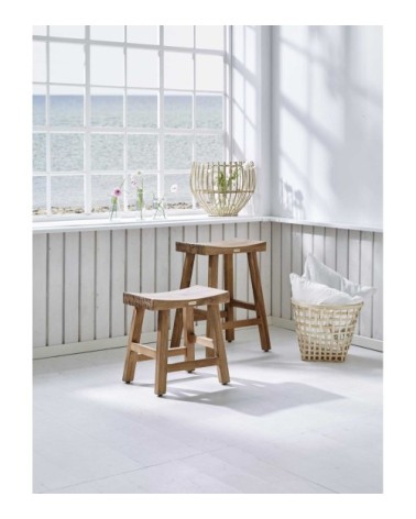 Tabouret en teck 49cm