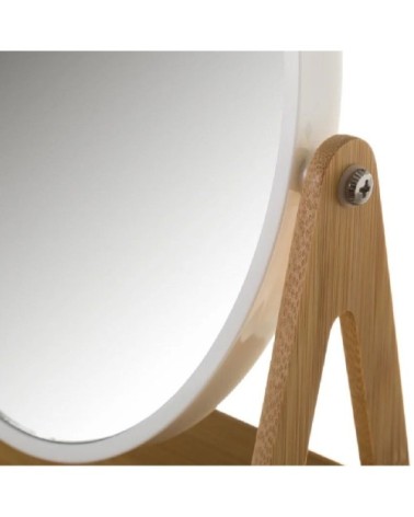 Miroir et compartiment à bijoux en bambou H27,5cm