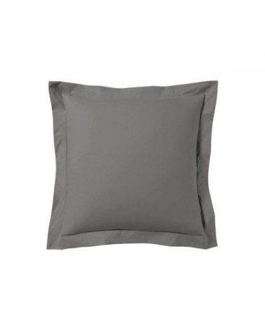 Lot de 2 taies d'oreiller satin de coton 63x63 cm gris
