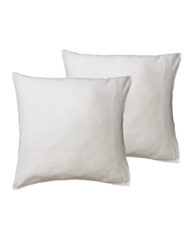 2 protège oreillers en coton biologique supr blanc 65x65 cm
