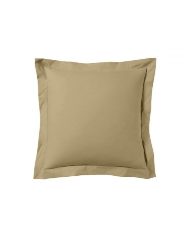 Taie d'oreiller satin de coton 63x63 cm beige