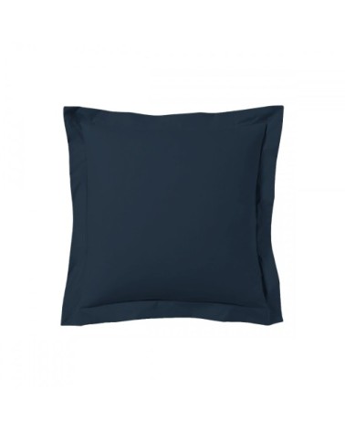 Lot de 2 taies d'oreiller satin de coton 63x63 cm bleu