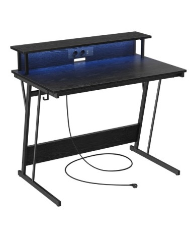 Bureau 60 x 100 x 76 cm acier noir classique
