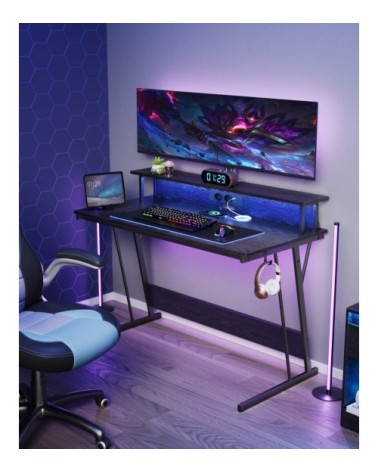 Bureau 60 x 100 x 76 cm acier noir classique