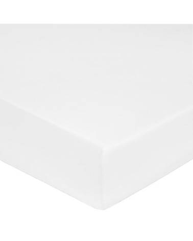 Drap housse satin de coton 90x190 cm blanc
