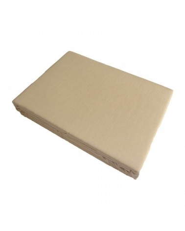 Drap plat satin de coton 240x300 cm beige