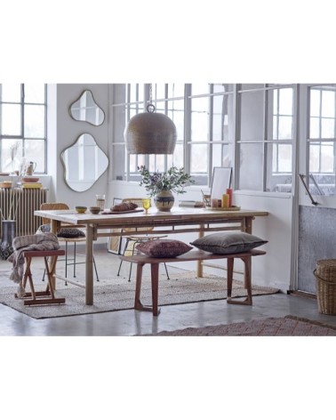 Chaise en métal et rotin