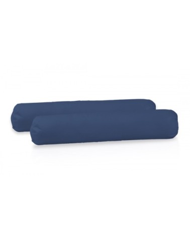 Lot de 2 taies de traversin 100% coton - Bleu - 85x185 cm