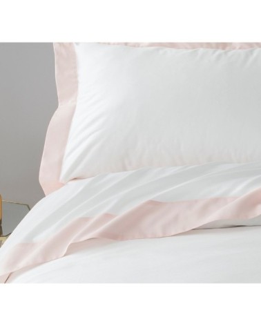 Taies d'oreiller luxe lot de 2 en Satin de coton Rose pâle 50x70 cm