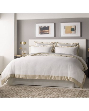 Taies d'oreiller luxe lot de 2 en Satin de coton Blanc 50x70 cm