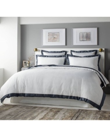 Taies d'oreiller luxe lot de 2 en Satin de coton Gris 50x70 cm