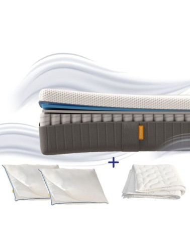 Pack matelas et oreiller original confort et couette 140x200