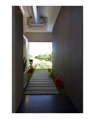 Décoration jardin en résine recyclable rouge L80cm