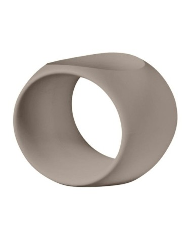 Tabouret en résine recyclable gris tourterelle