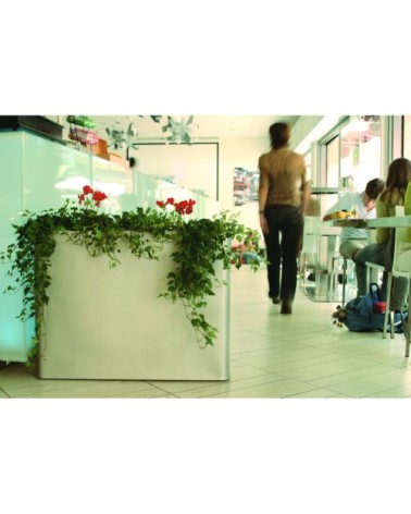 Pot à fleur en résine recyclable blanc H70cm