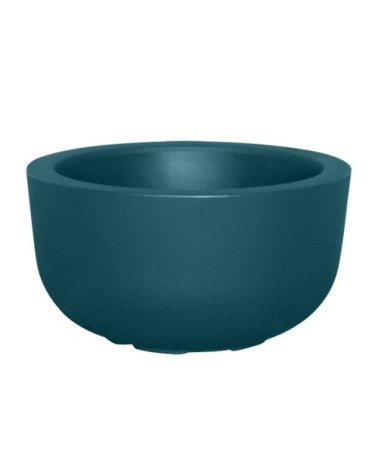 Pot à fleur en résine recyclable vert paon D47cm