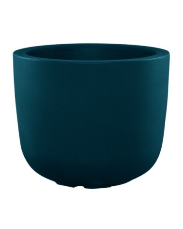 Pot à fleur en résine recyclable vert paon D70cm