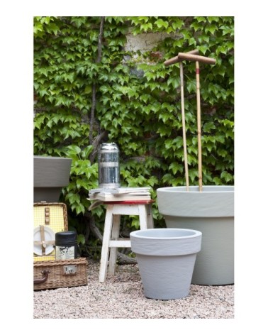 Pot à fleur en résine recyclable sauge D68cm