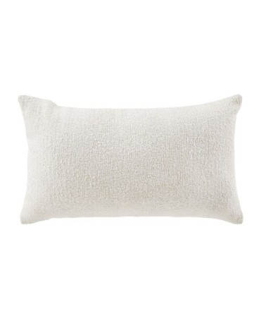 Coussin blanc et lignes brodées dorées 30x50