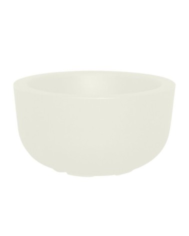 Pot à fleur en résine recyclable blanc D47cm