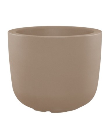Pot à fleur en résine recyclable gris tourterelle D48cm
