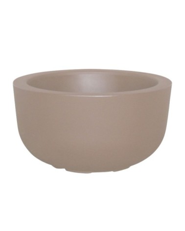 Pot à fleur en résine recyclable gris tourterelle D47cm