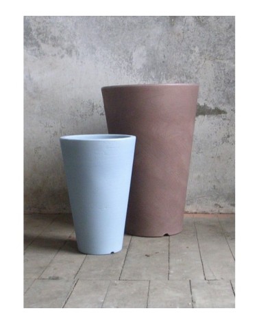 Pot à fleur en résine recyclable bleu provence D52cm