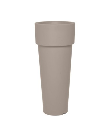 Pot à fleur en résine recyclable gris tourterelle D39cm