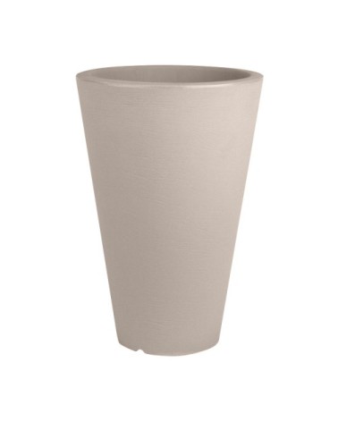 Pot à fleur en résine recyclable gris tourtelle D40cm