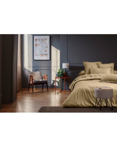 Parure de lit 1 personne en satin de coton 140x200 cm+1 TO 63x63 cm