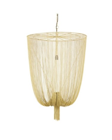 Suspension en chaines de métal doré H110