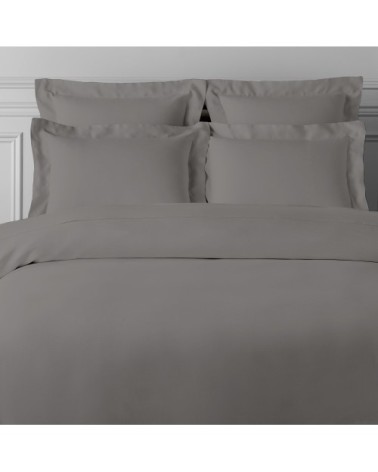 Parure de lit 3 pcs en satin de coton 260x240 cm+ 2 TO 63x63 cm gris