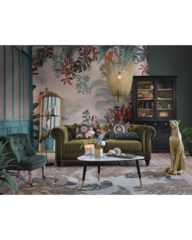 Suspension en chaines de métal doré H110