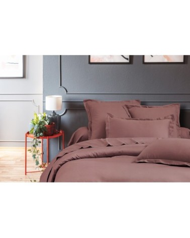 Parure de lit 3 pcs en satin de coton 240x220 cm+ 2 TO 63x63 cm rose