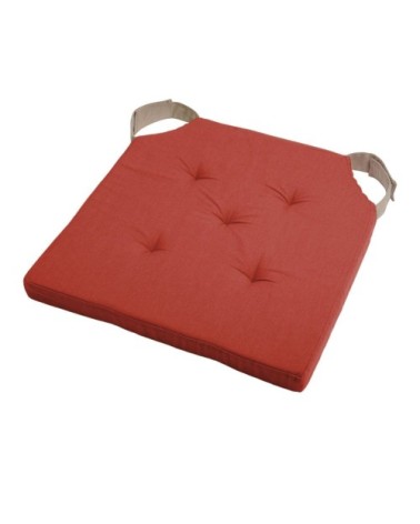 Coussin de chaise attaches scratchs terracotta 38x38