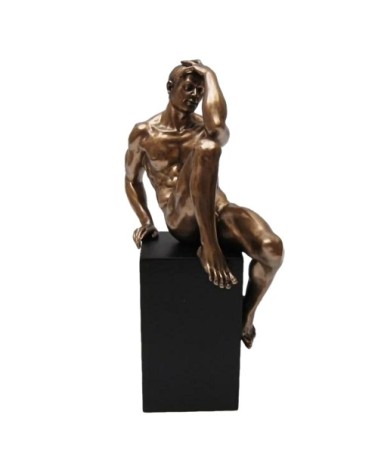 Statuette en résine homme nu H24cm